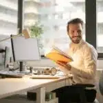 office man holding documents