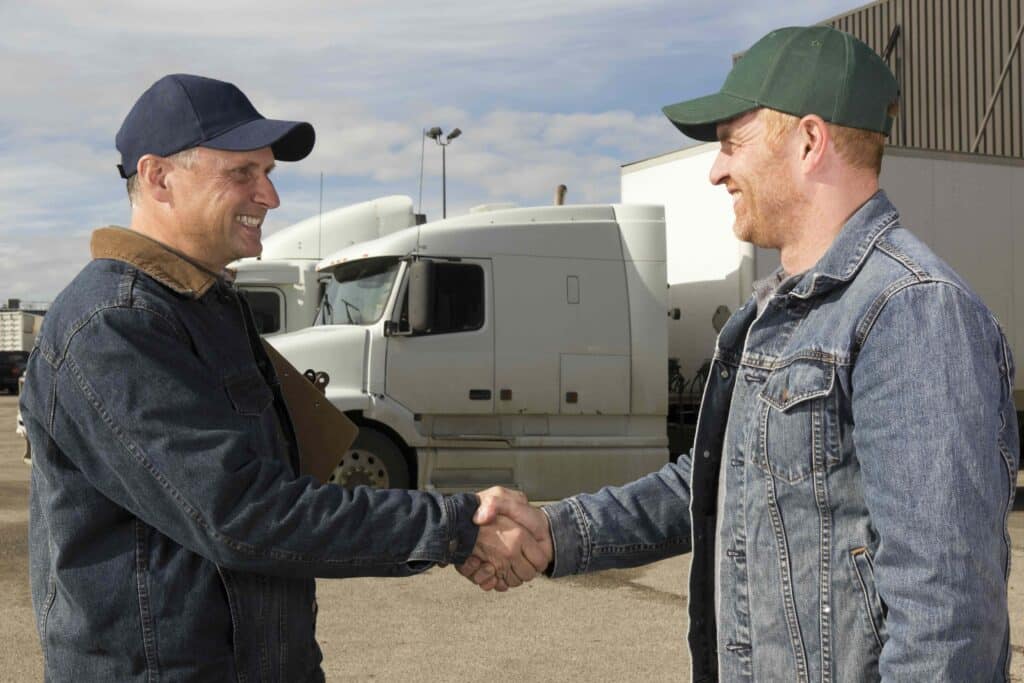 Truck Driver Handshake