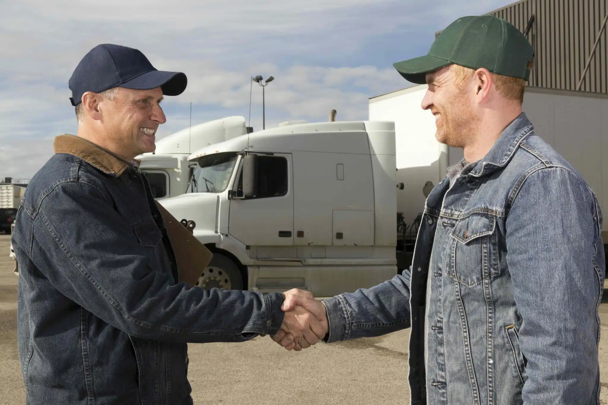 Truck Driver Handshake
