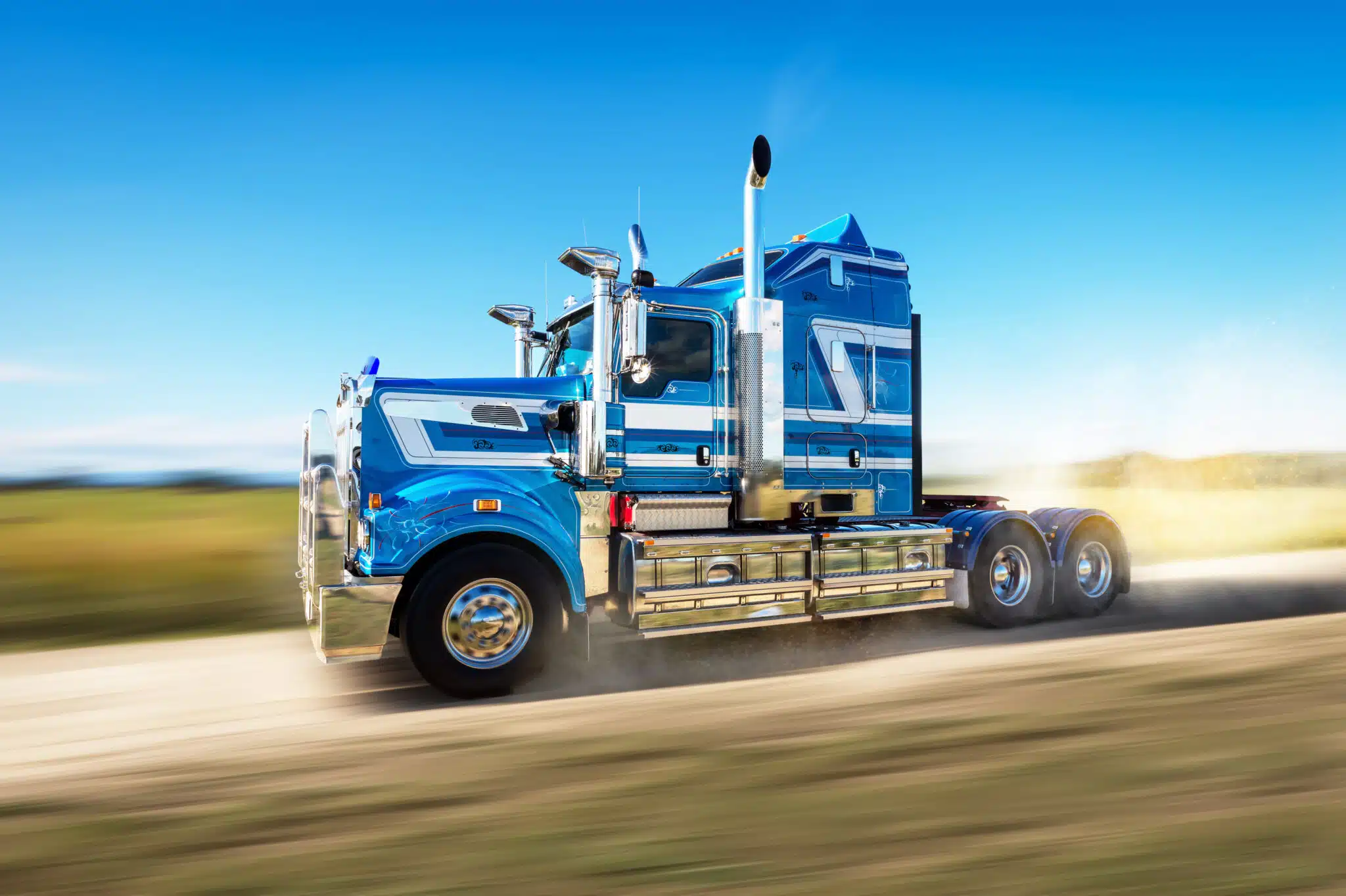 Truck on the road