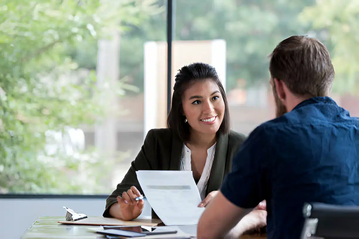 insurance talk with client