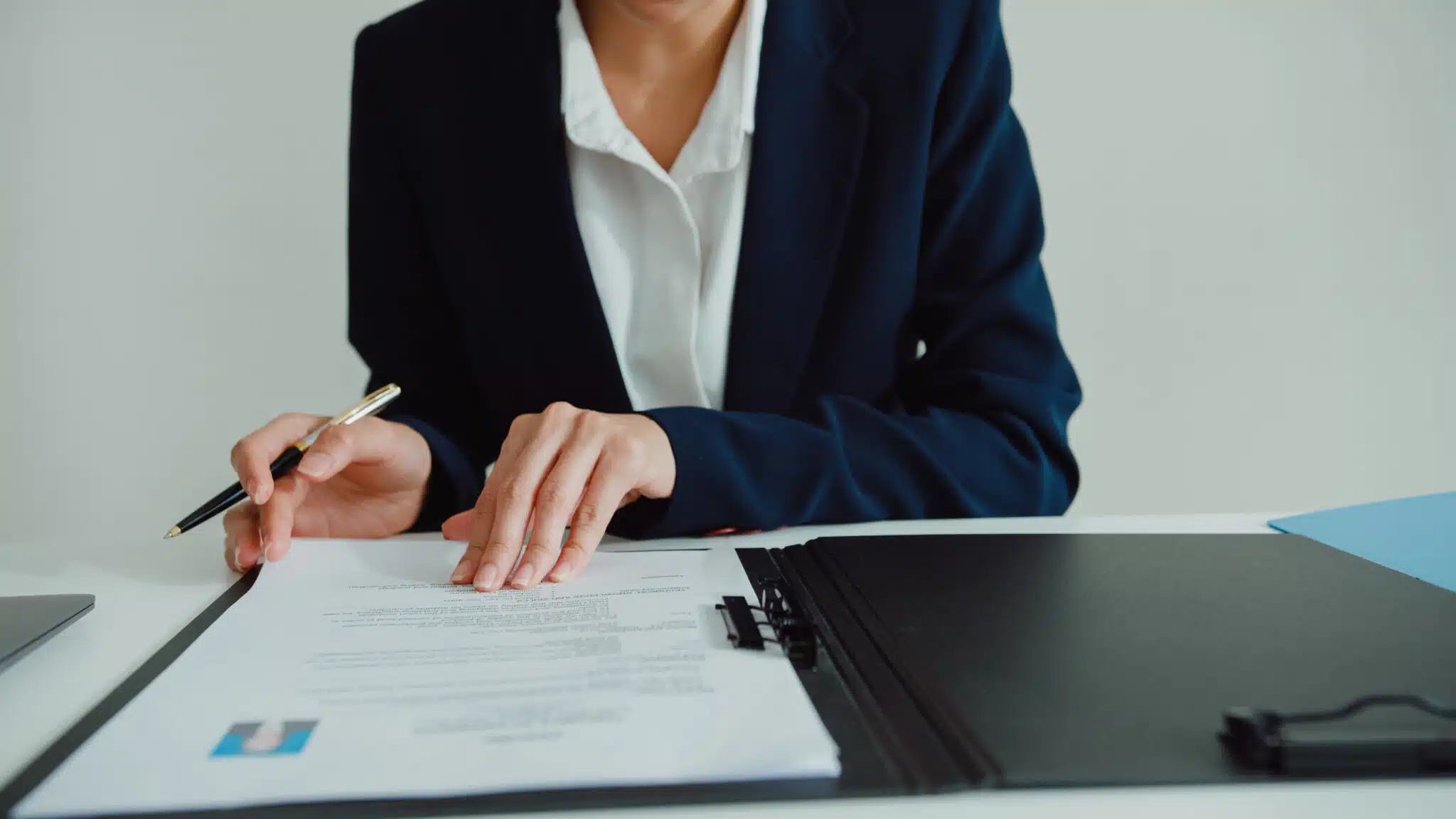Closeup of Asian woman pass job interview sit in front of HR manager at office. Human resource, Recruitment agency concept.